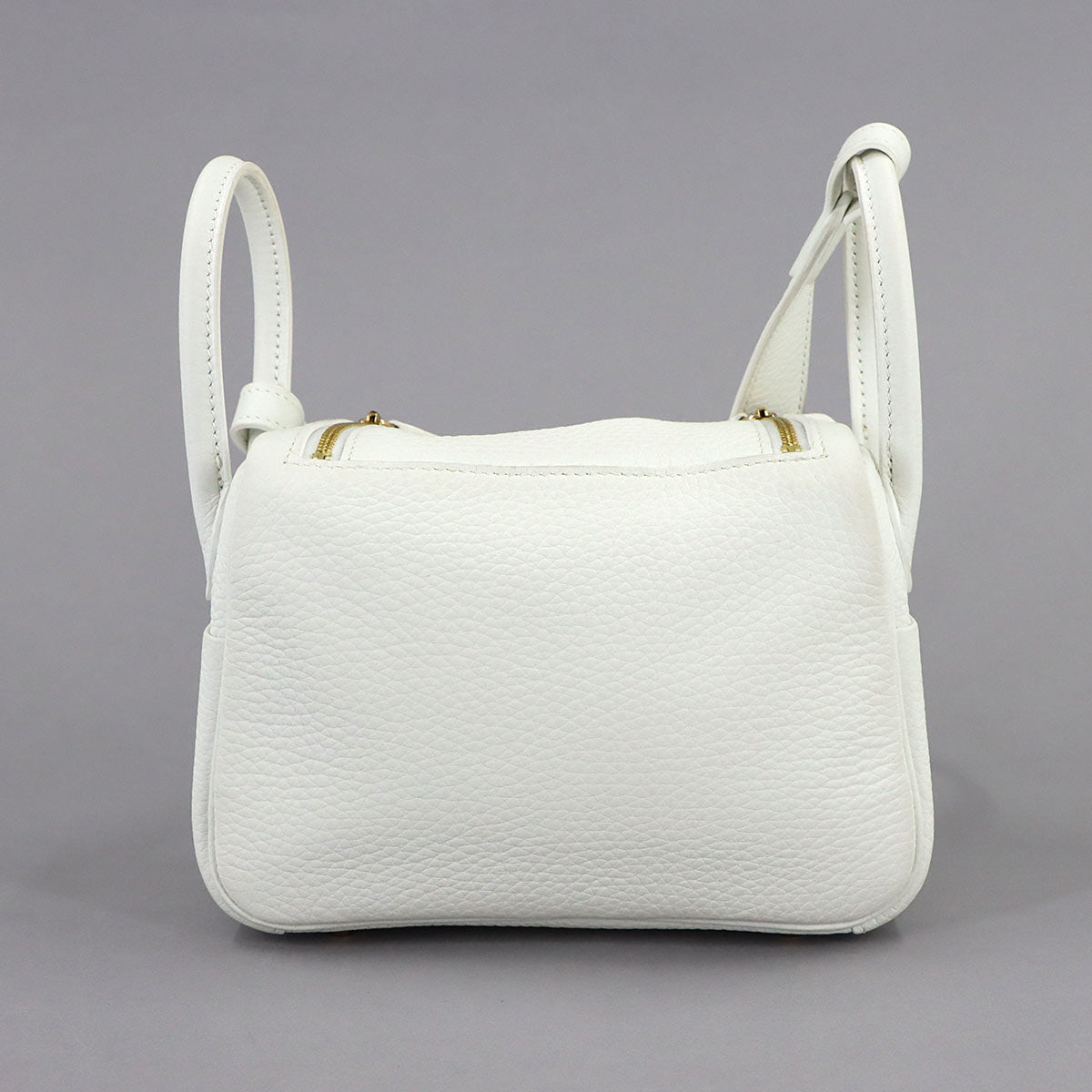 Lindy Mini Hand Shoulder Bag Taurillon Clemence New White Purse