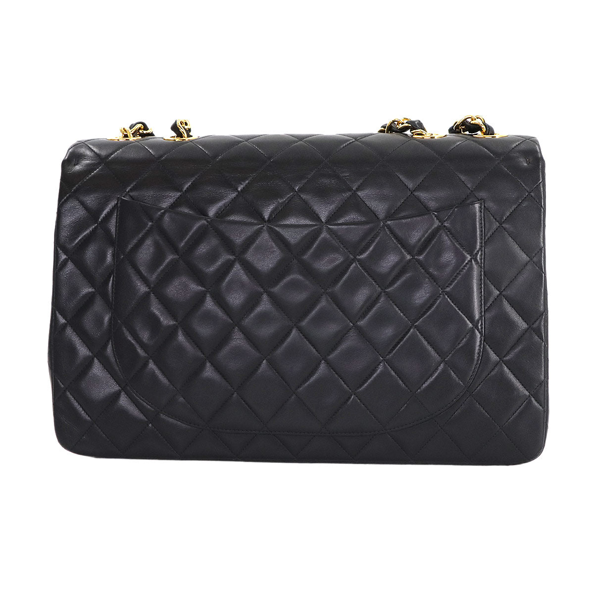 Matelasse 34 Chain Shoulder Bag Leather Black A01094 Vintage