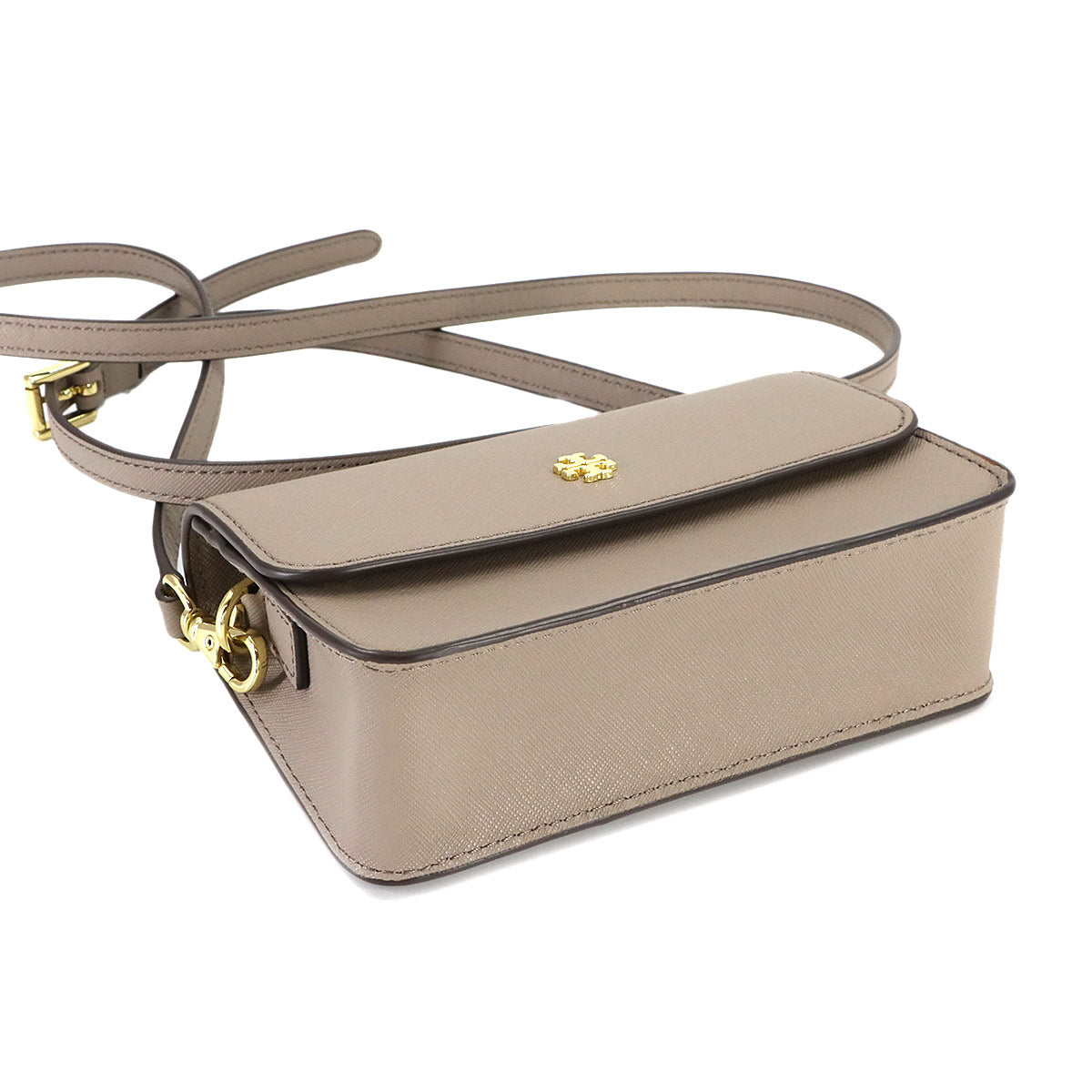 Mini Shoulder Bag Leather Greige Purse