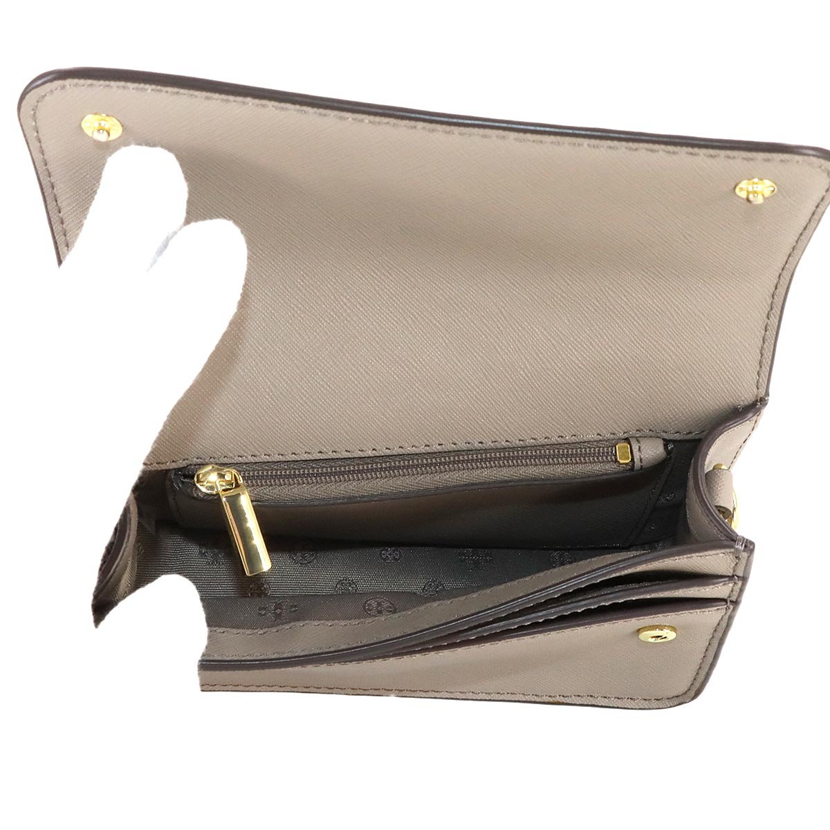 Mini Shoulder Bag Leather Greige Purse