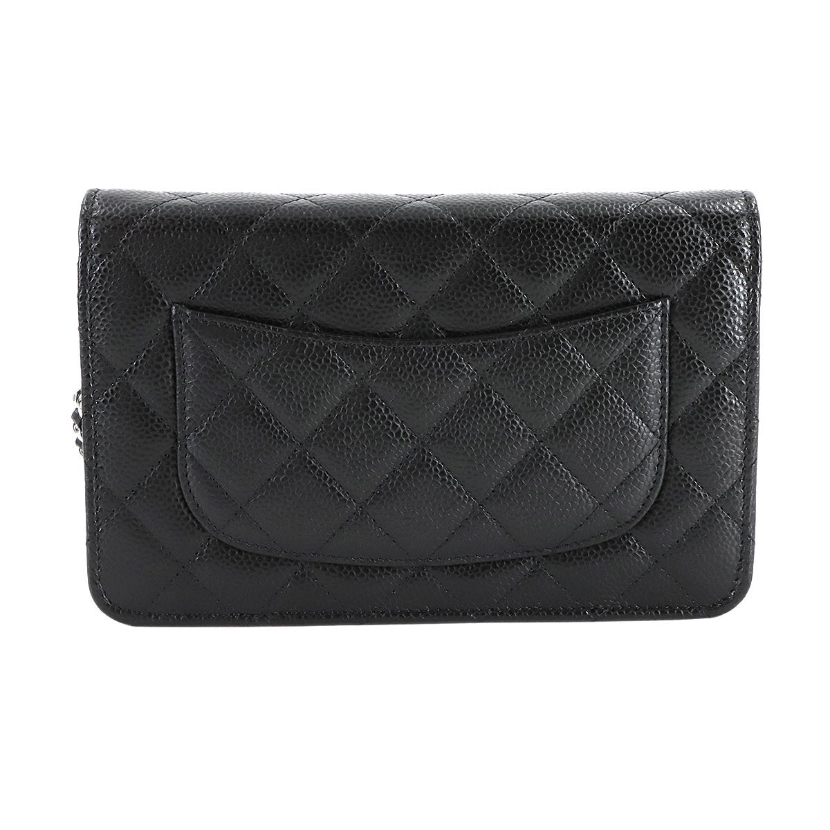 Matelasse Classic Chain Wallet Leather Black AP0250