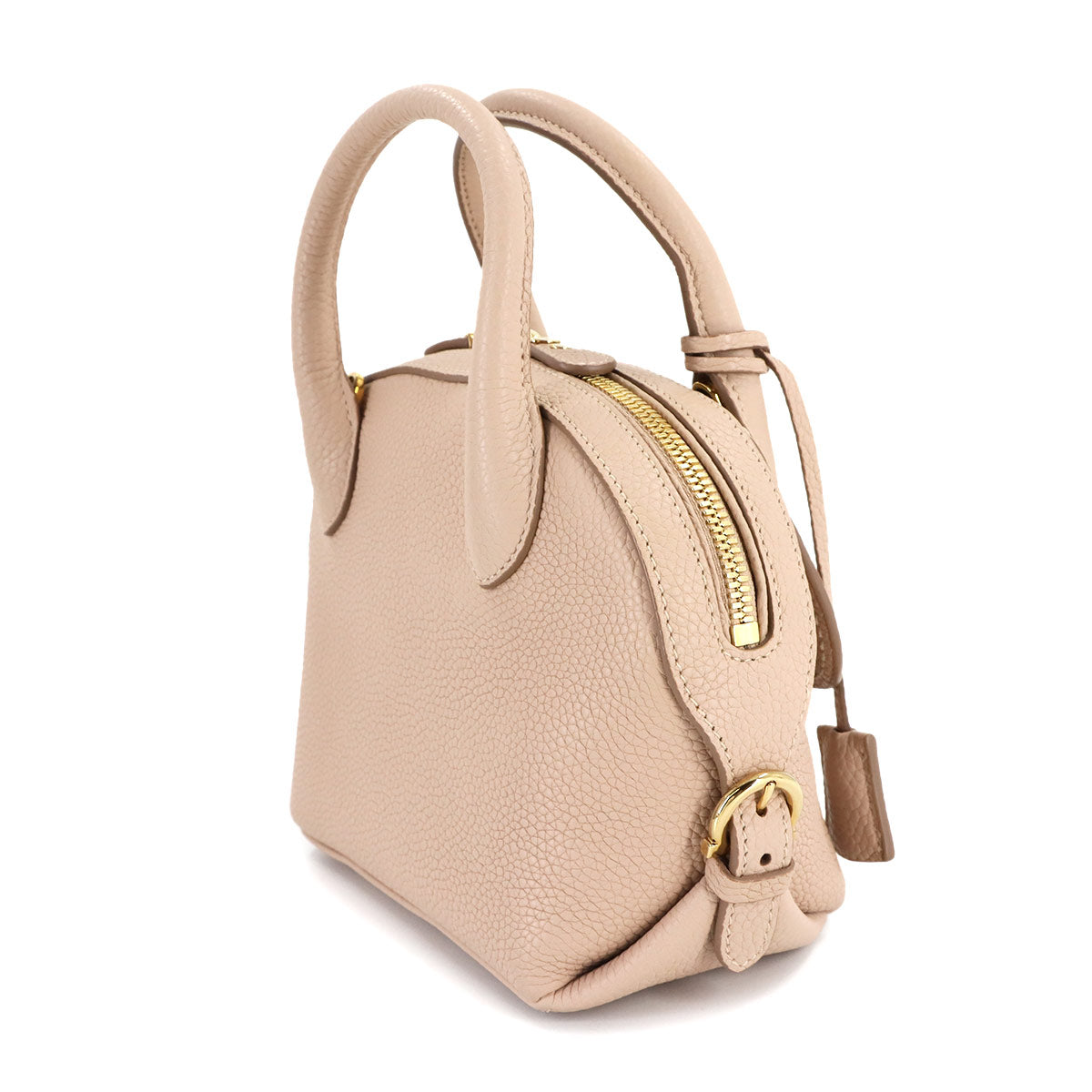 Fiamma Hand Shoulder Bag Leather Beige Purse