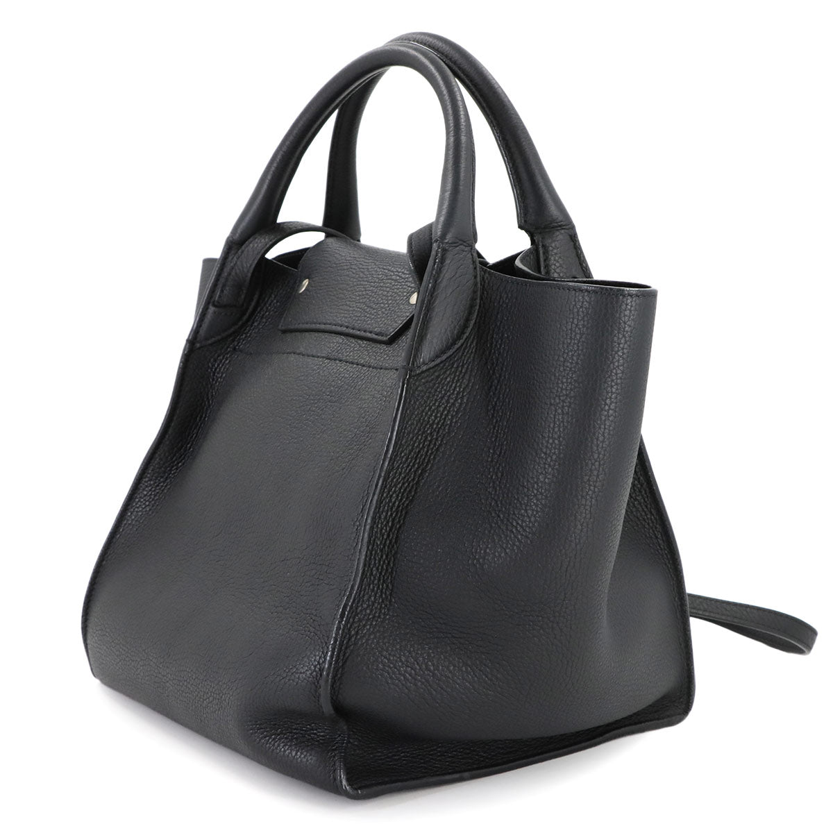 Big Bag Small With Longstrap Hand Shoulder Bag Leather Black