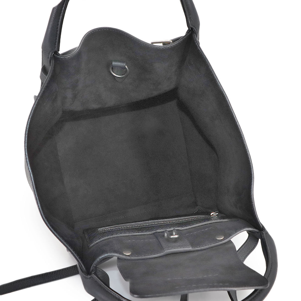 Big Bag Small With Longstrap Hand Shoulder Bag Leather Black