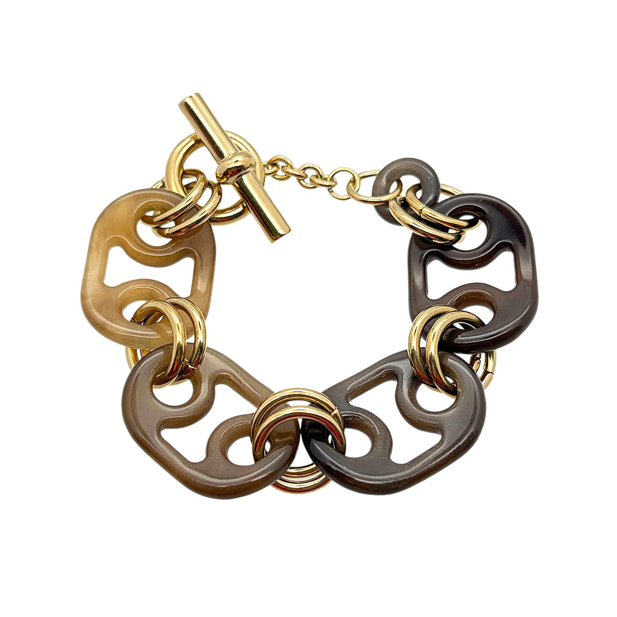 Eurydice Bracelet Buffalo Horn Brown Gold T2 Accessory