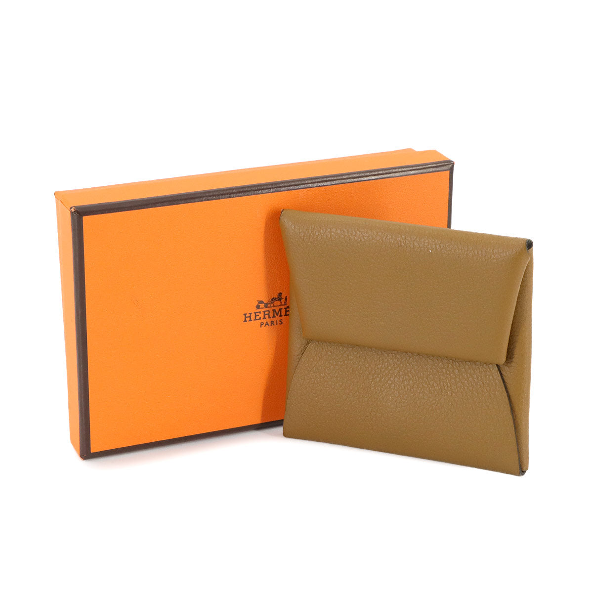 Bastia Coin Case Purse Chevre Bronze dore Brown