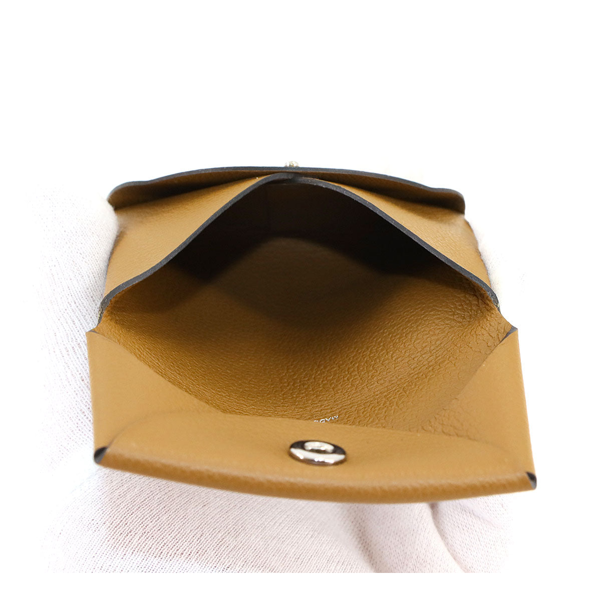 Bastia Coin Case Purse Chevre Bronze dore Brown