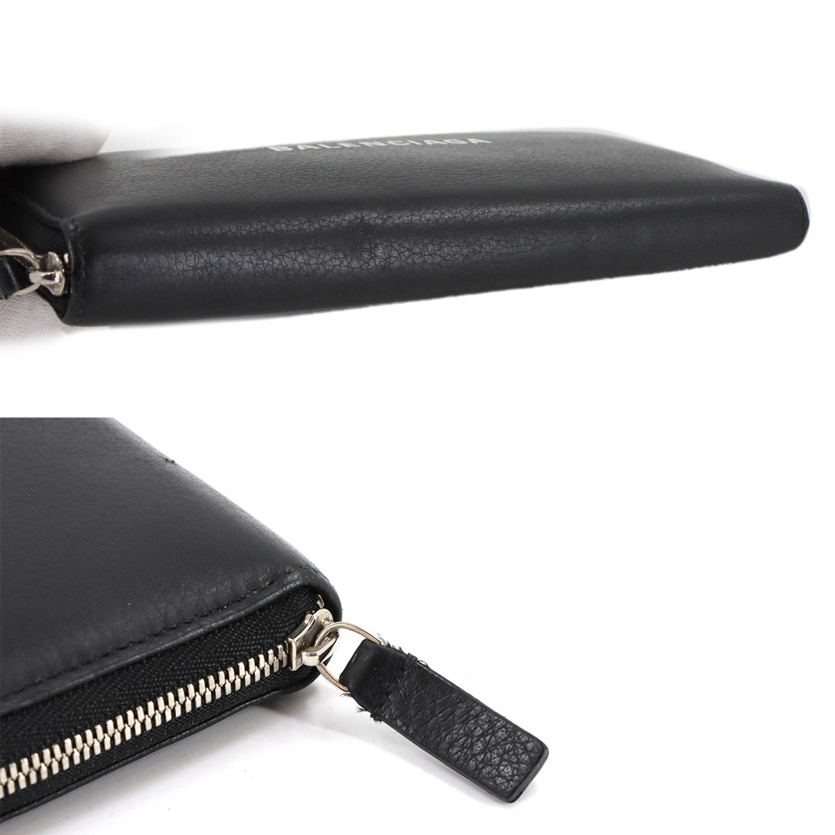 Everyday Zipped Around Long Wallet Leather Black 551935