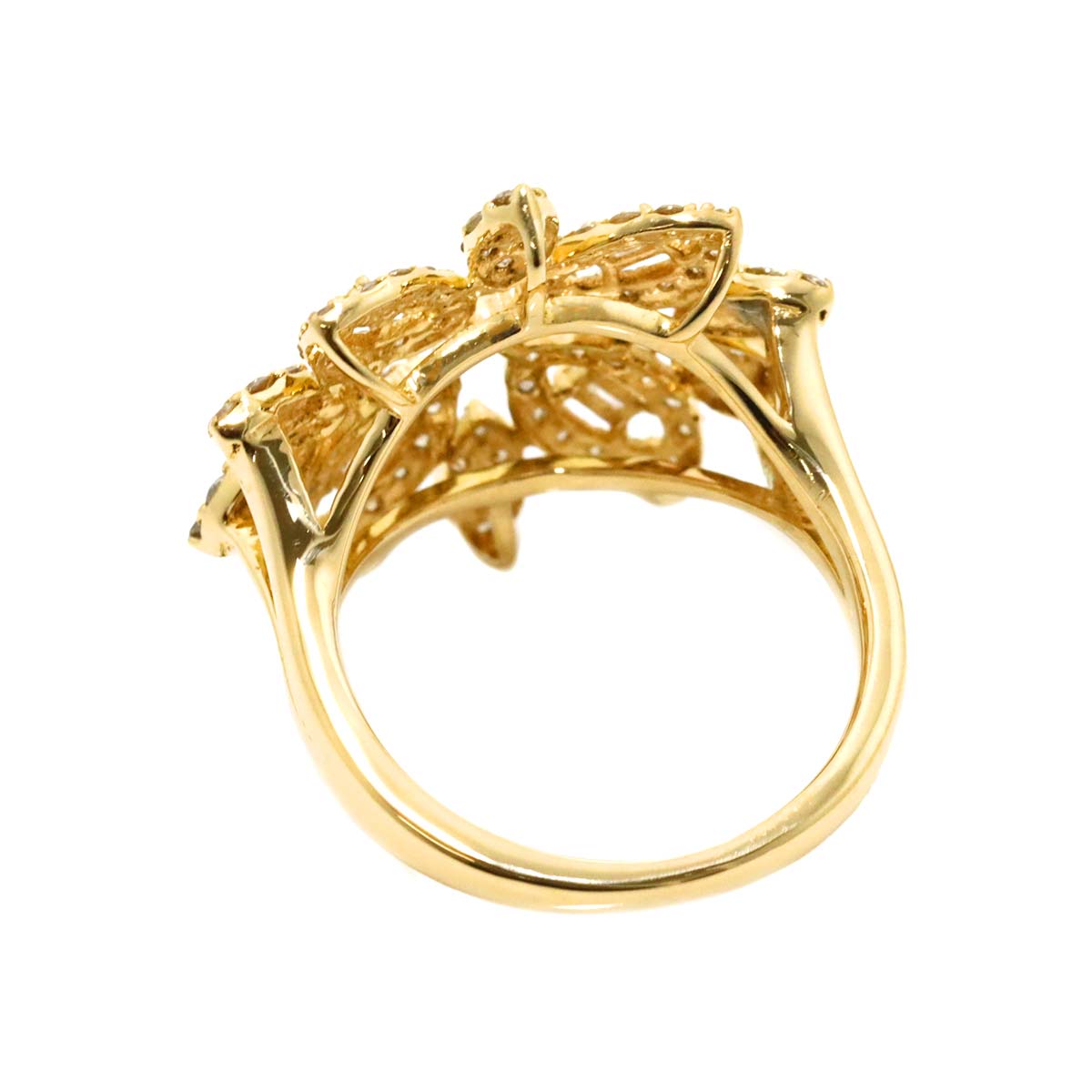 Diamond 0.60ct Ring 18K YG Yellow Gold 750 size3.25(US)