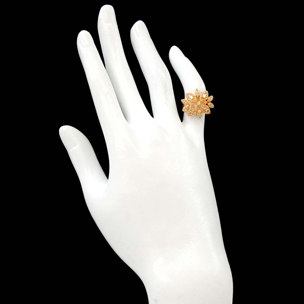Diamond 0.60ct Ring 18K YG Yellow Gold 750 size3.25(US)