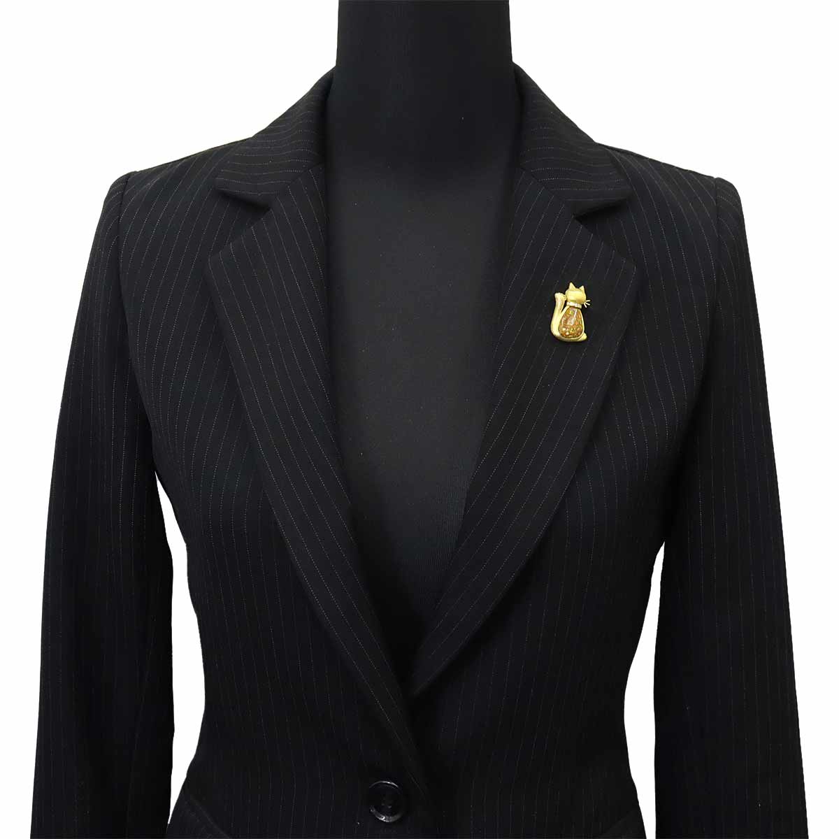 Diamond Brooch 18K YG Yellow Gold 750