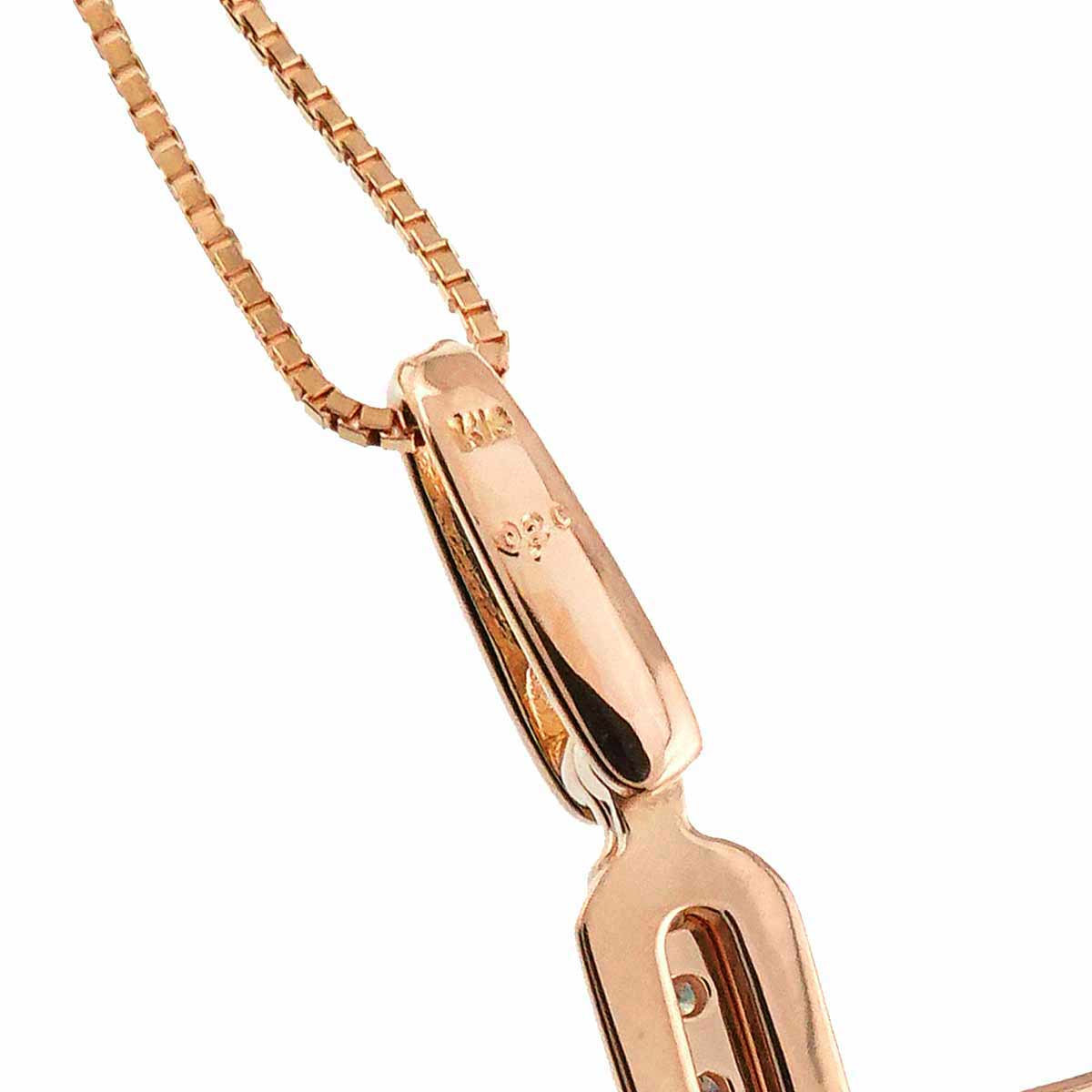 Diamond 0.20ct Necklace 18K K18 PG Pink Gold