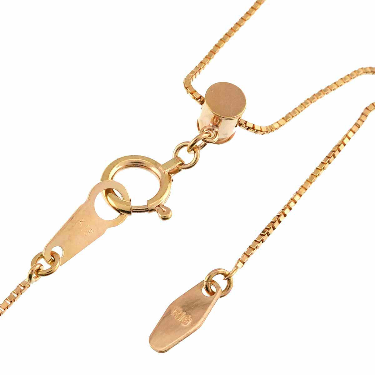 Diamond 0.20ct Necklace 18K K18 PG Pink Gold