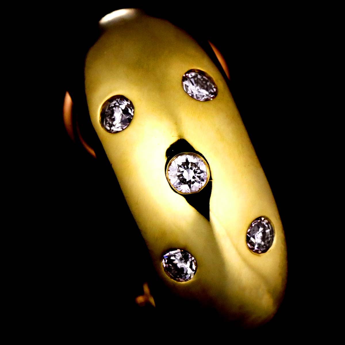 Diamond 0.10ct/0.10ct Earrings 18K K18 YG 750