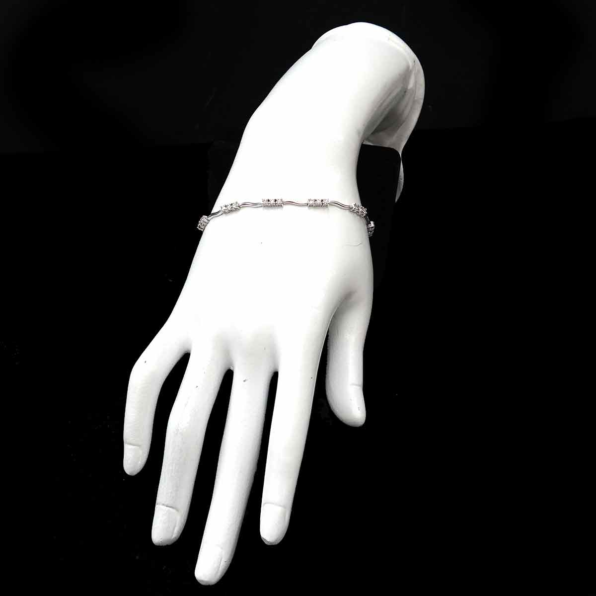 Diamond 1.30ct Bracelet 18K White Gold 750