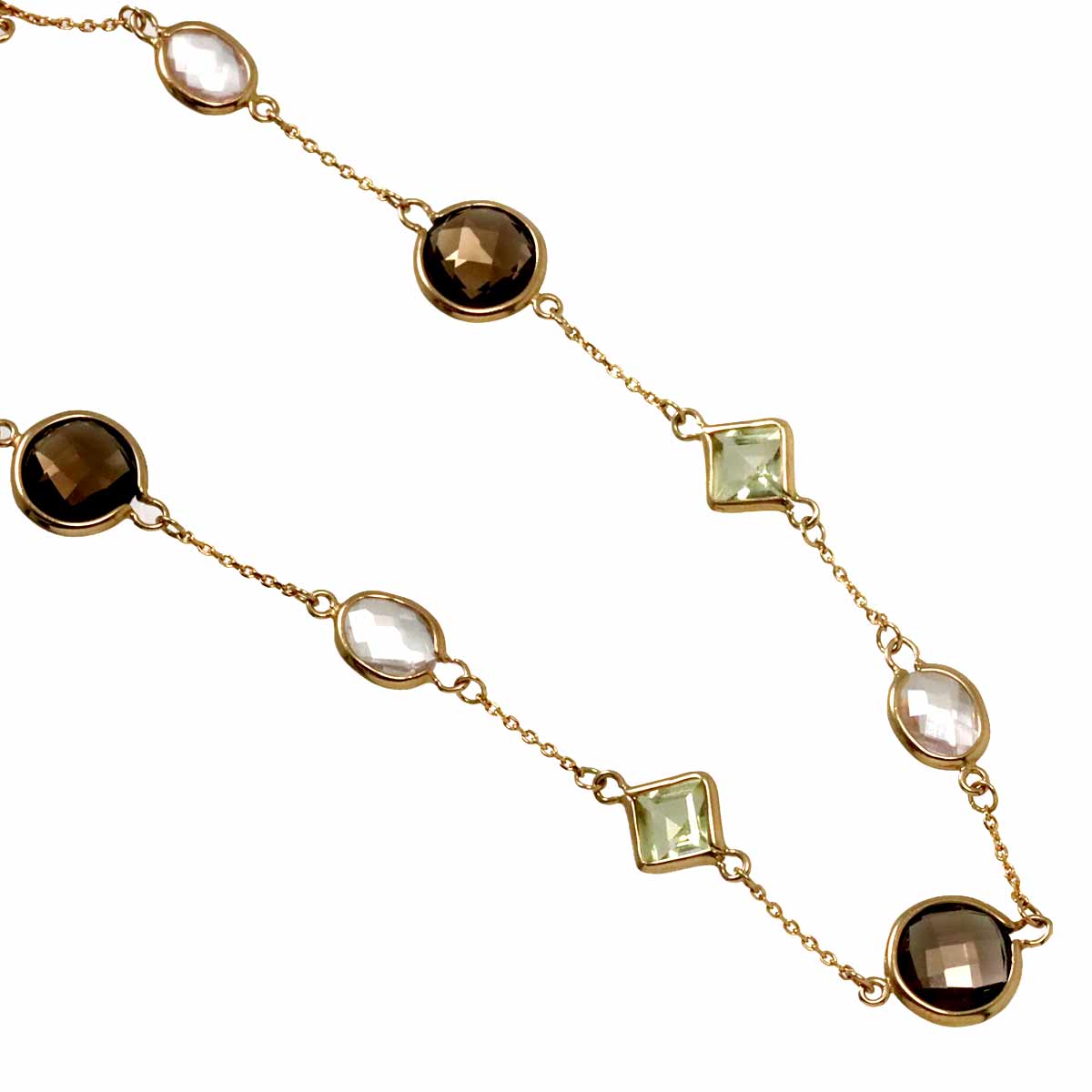 Multi Stone 42.55ct Necklace 18K PG Pink Gold 750