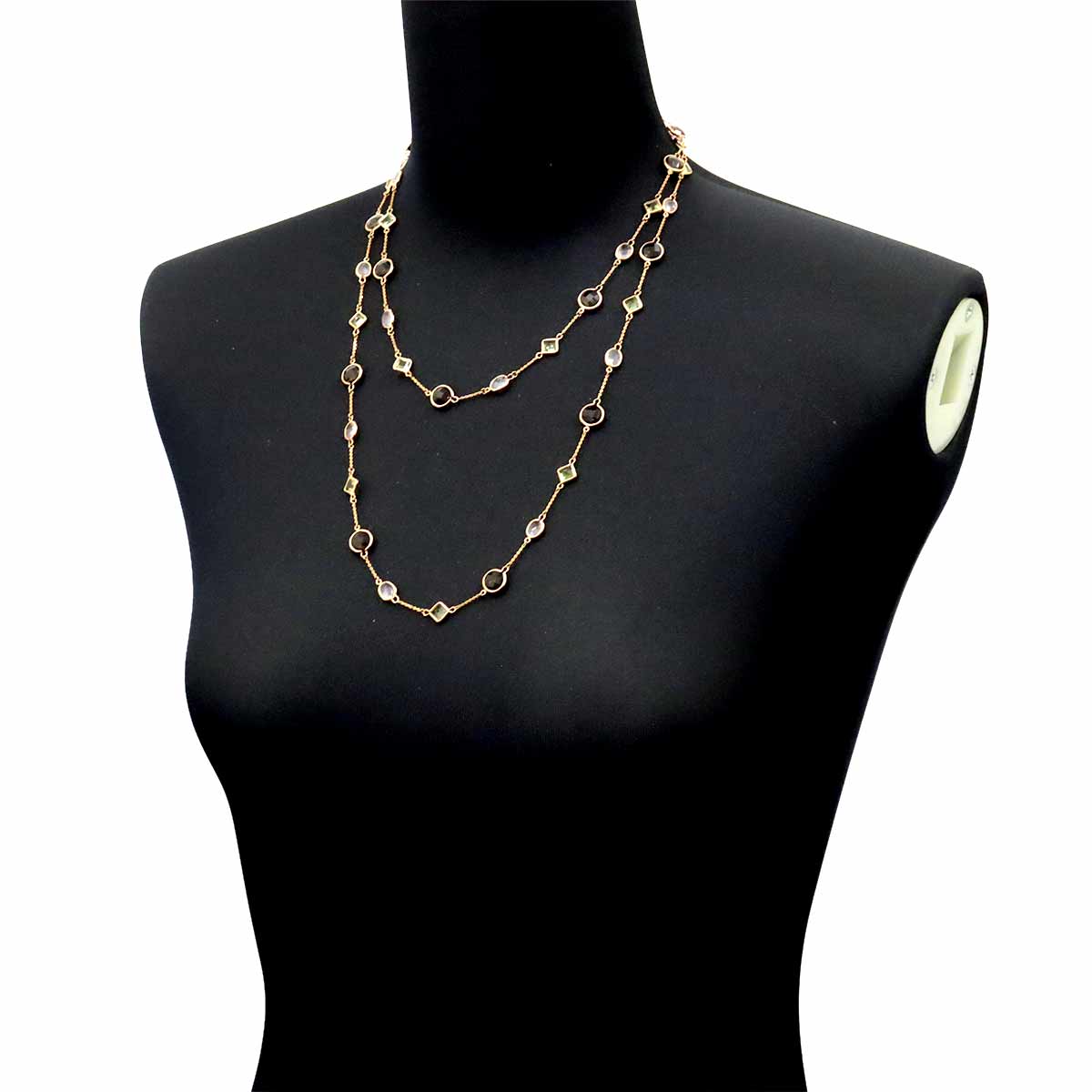 Multi Stone 42.55ct Necklace 18K PG Pink Gold 750