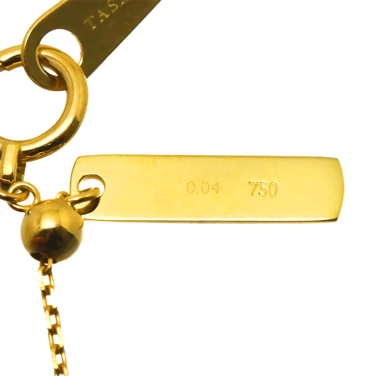 Diamond 0.04ct Necklace K18 YG 750