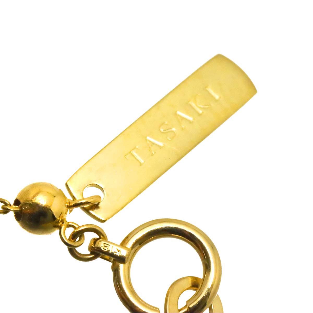 Diamond 0.04ct Necklace K18 YG 750