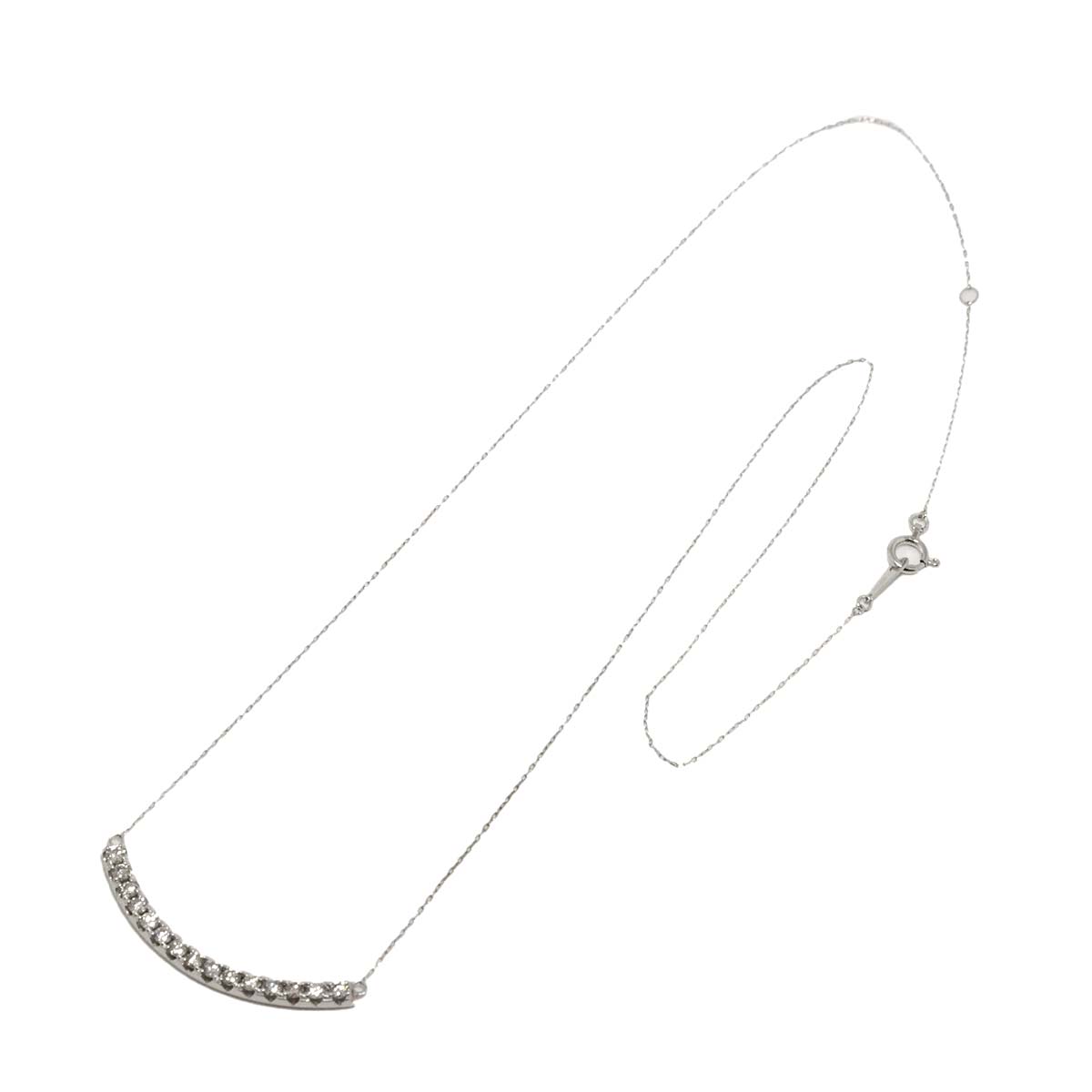 Diamond 0.50ct Necklace 18K WG White Gold 750