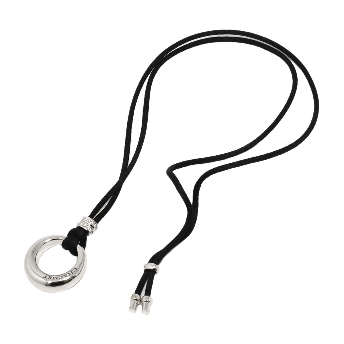 Diamond Necklace 18K WG White Gold 750