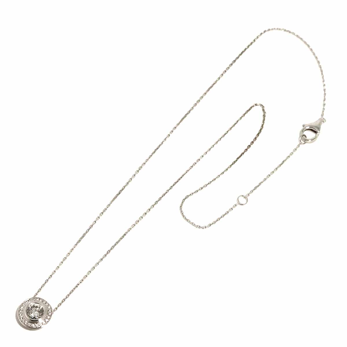 Diamond Necklace 18K WG White Gold 750