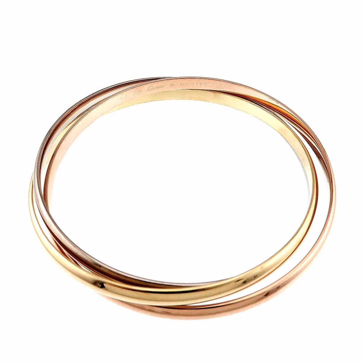 Trinity SM Bangle Bracelet 18K YG WG PG 750