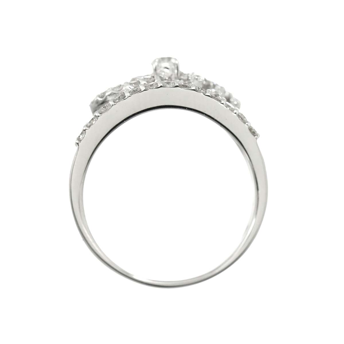 Diamond 1.20ct Ring 18K K18 WG White Gold size8.75(US)