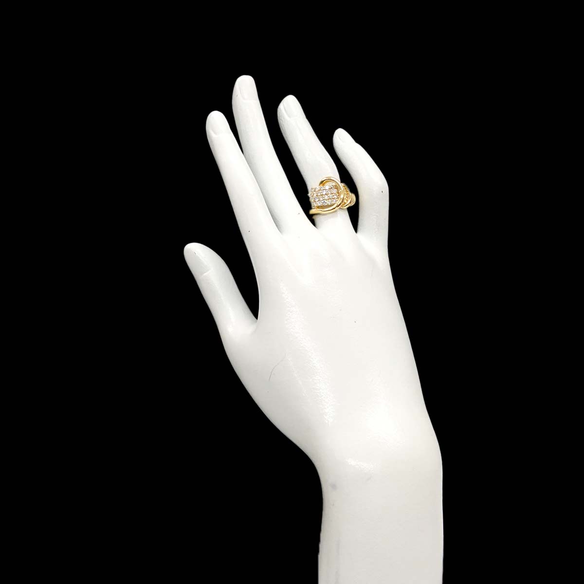 Diamond 1.00ct Ring 18K YG Yellow Gold 750 Size6(US)