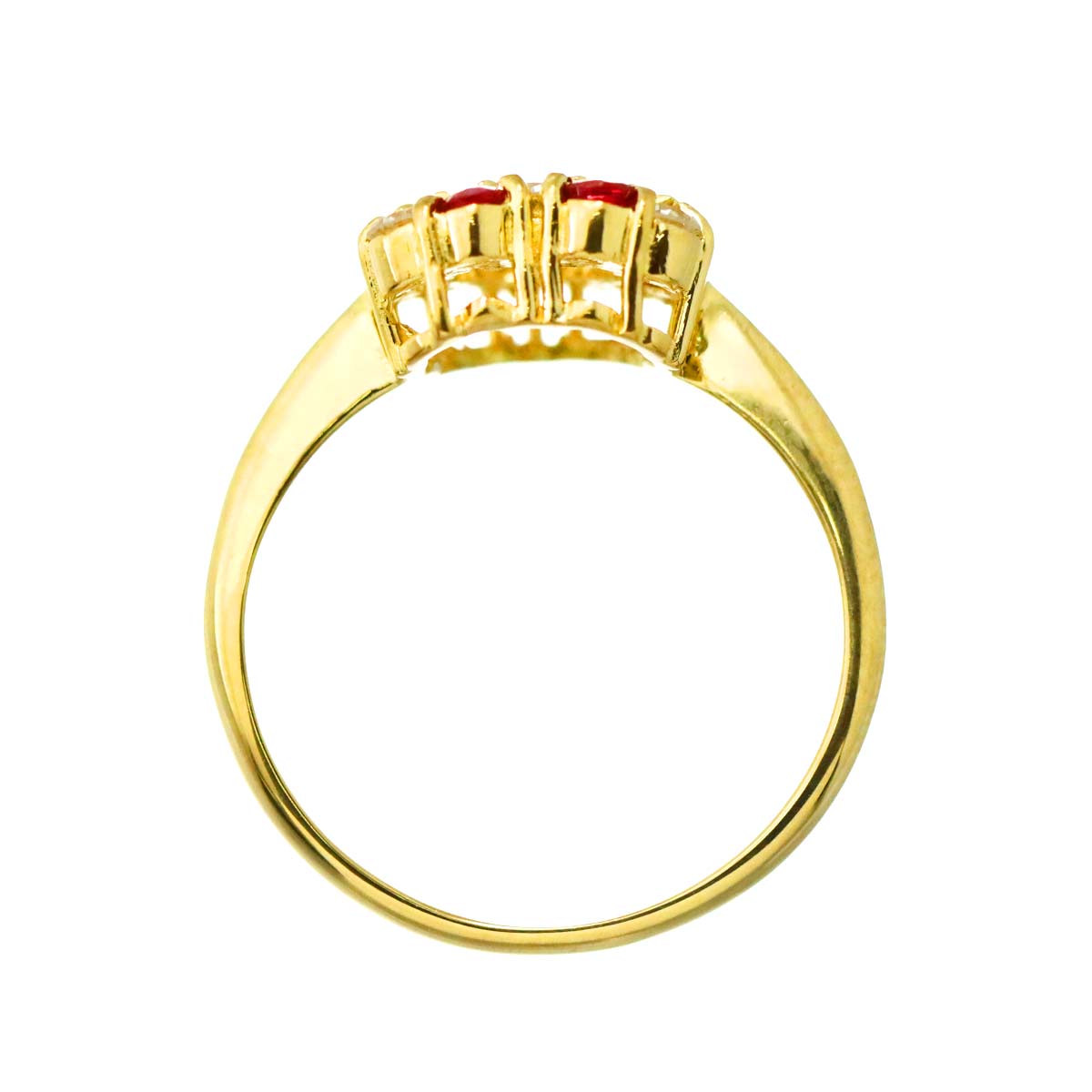 Ruby Diamond 0.20ct Ring 18K YG size4.5(US)