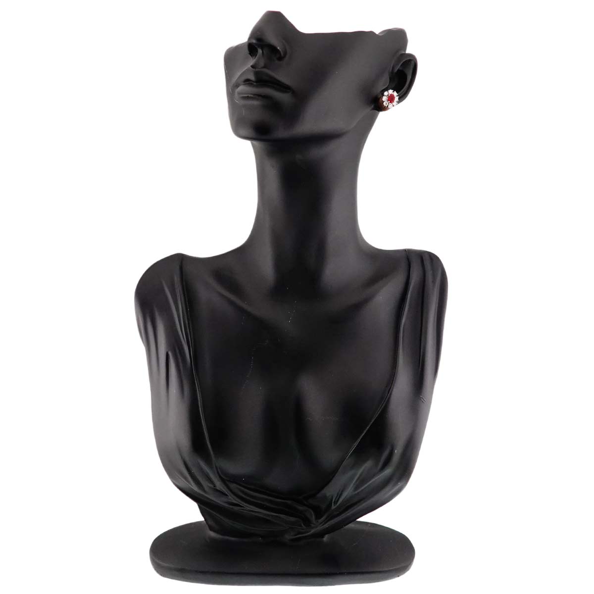 Ruby 0.58ct/0.47ct Diamond 0.45ct/0.45ct Earrings Pierced Pt