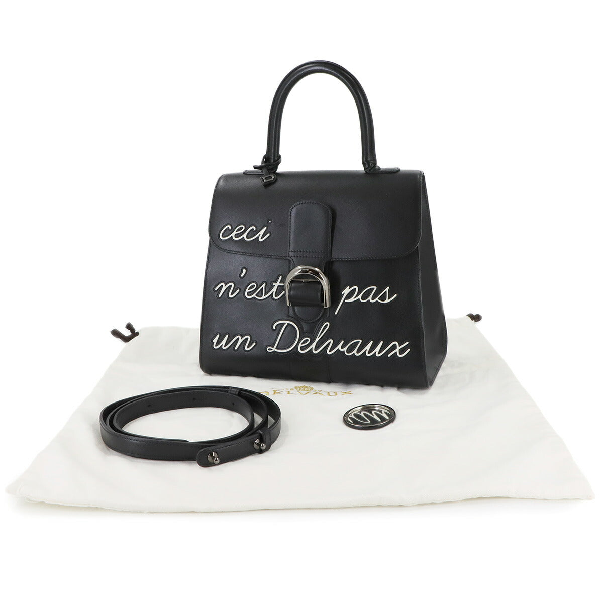 Brillant L'Humour MM Hand Shoulder Bag Leather Noir