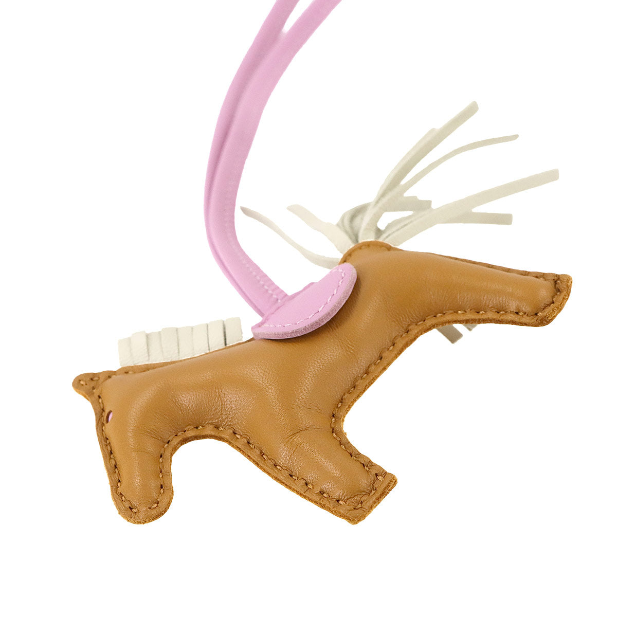 Rodeo PM Bag Charm Agneau Milo Sesame Mauve sylvestre Craie