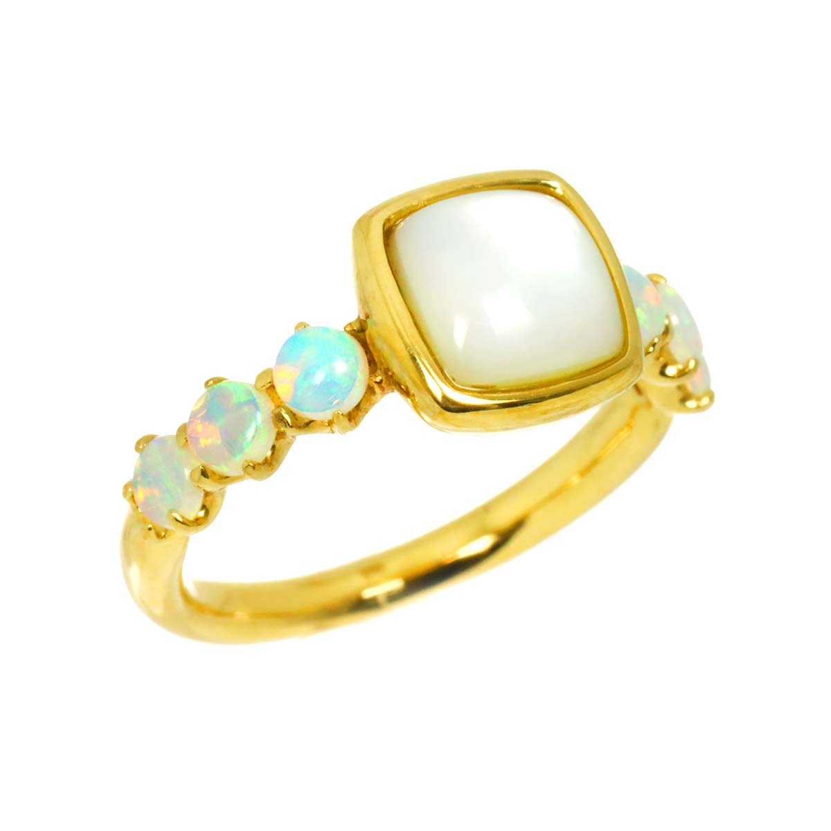 PERLITA MOP Opal Ring 18K YG 750 Size5-5.25(US)