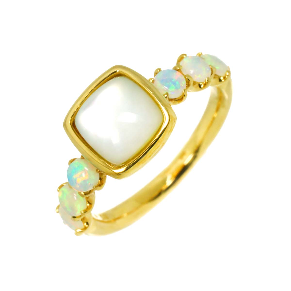 PERLITA MOP Opal Ring 18K YG 750 Size5-5.25(US)