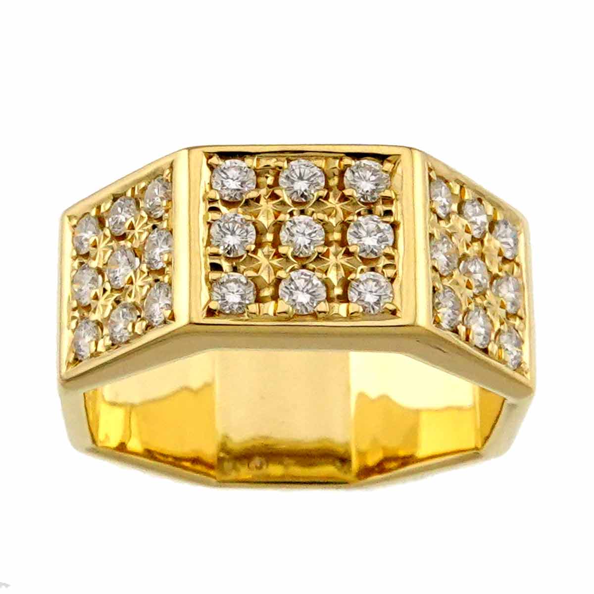 Diamond 0.52ct Ring 18K YG 750 Size6(US)