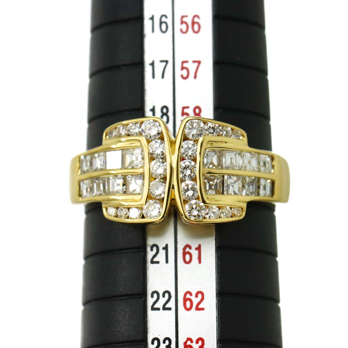 Diamond 1.57ct Ring 18K YG 750 size8.75(US)