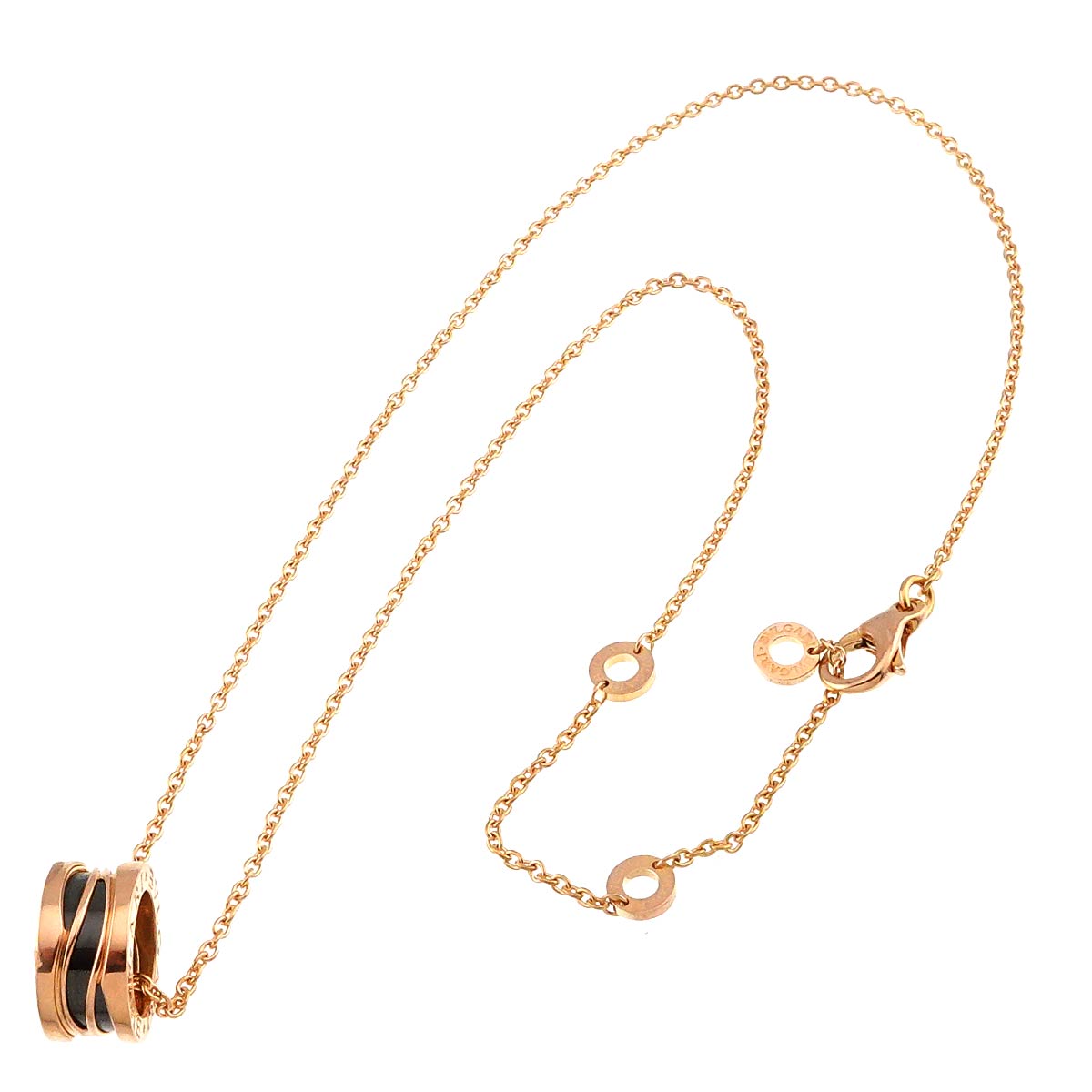 B-ZERO1 Legend Necklace Black Ceramic 18K Pink Gold 750
