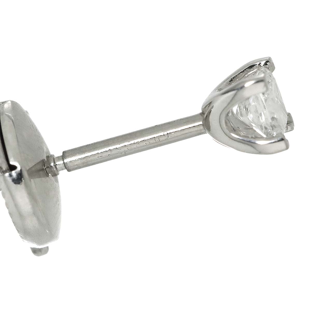 Diamond 0.19/0.18ct F/VVS1 Earrings Pierced Pt