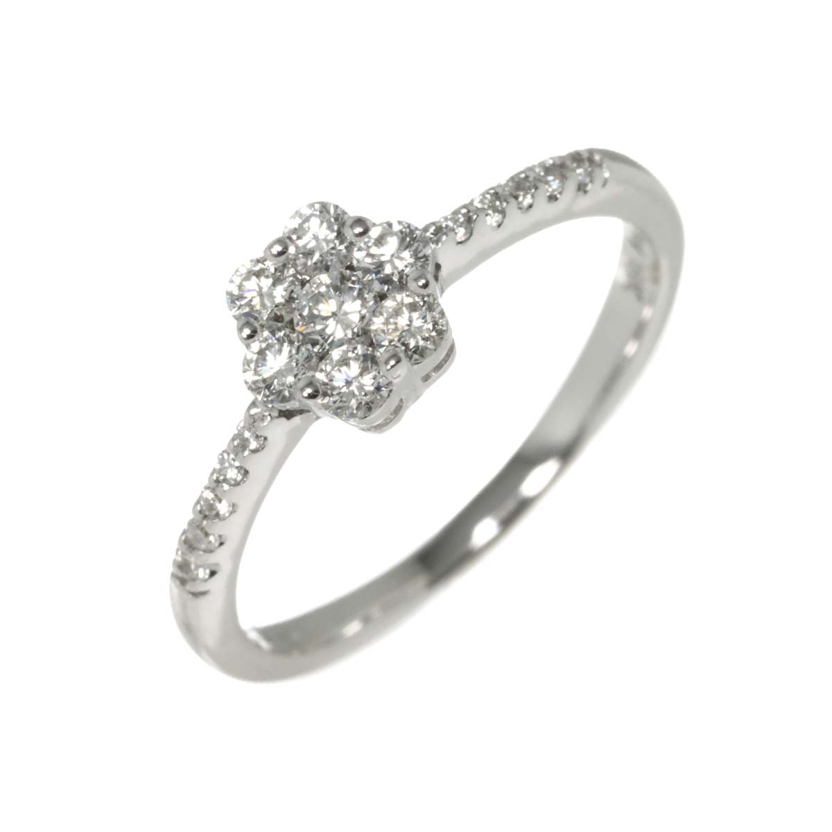 Diamond 0.32ct Ring 18K WG 750 Size4.5(US)