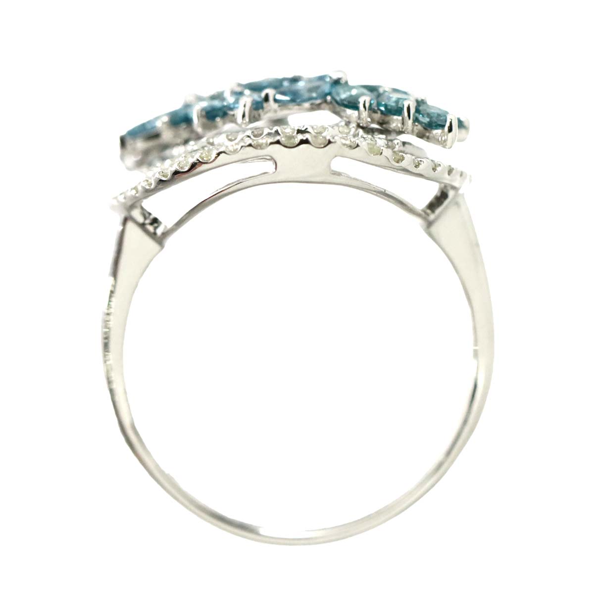 Diamond 2.00ct Ring 18K K18 WG White Gold size6(US)