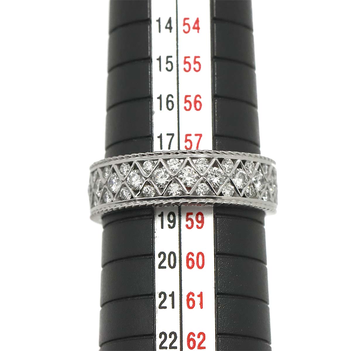 Diamond 1.30ct Ring 18K K18 WG White Gold size8.25(US)