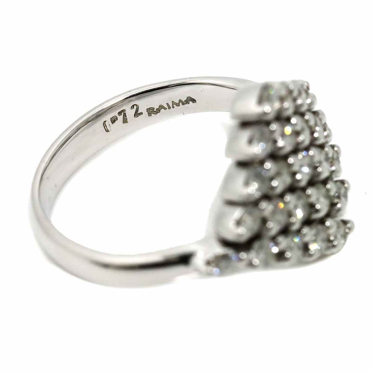 Diamond Ring 18K WG 750 Size5-5.25(US)