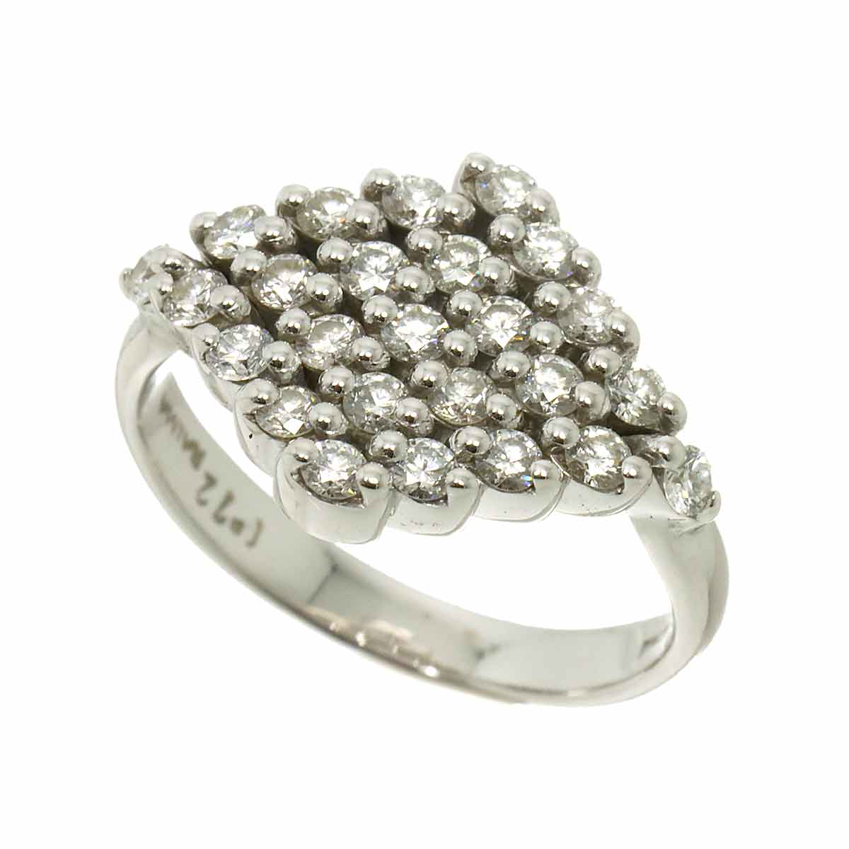 Diamond Ring 18K WG 750 Size5-5.25(US)