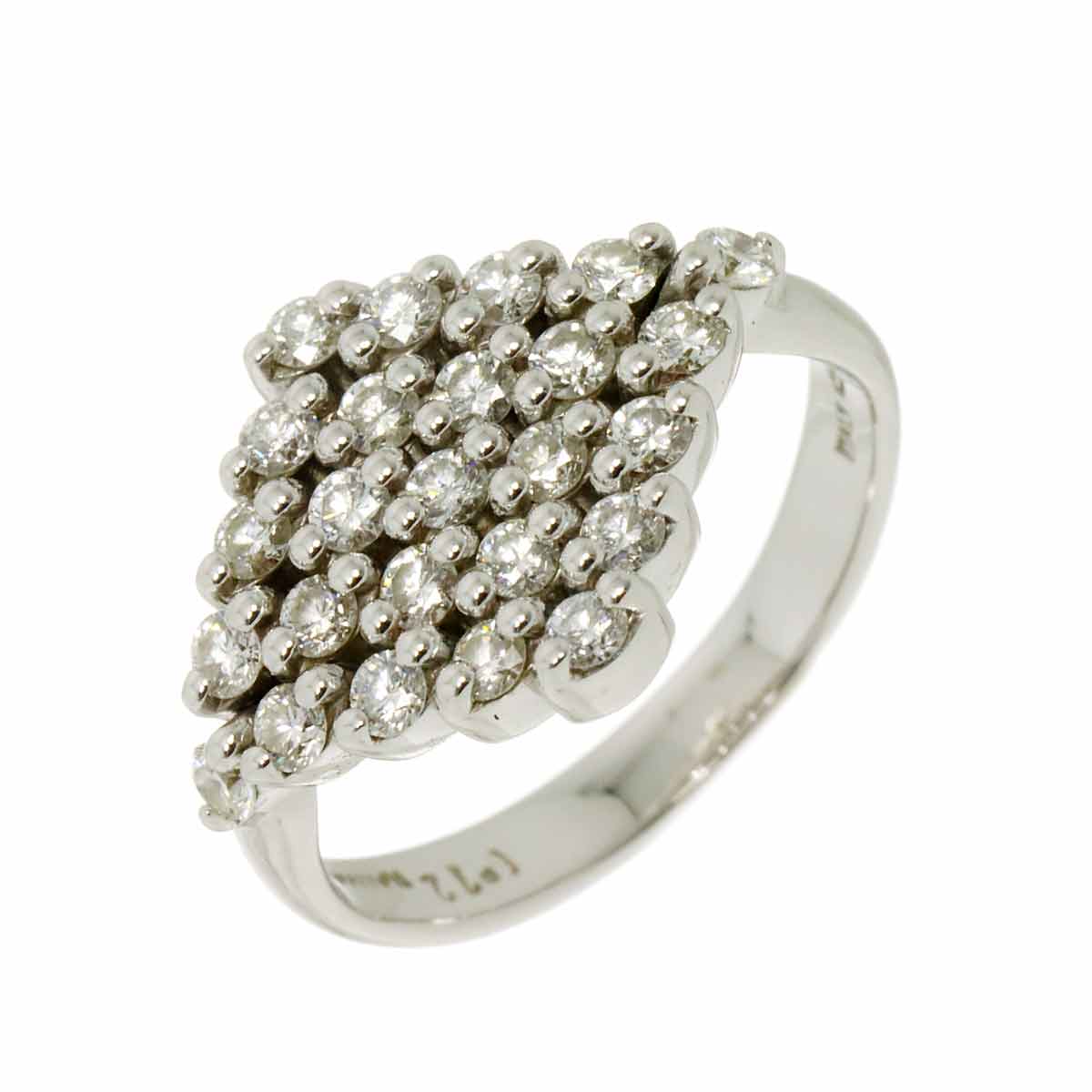 Diamond Ring 18K WG 750 Size5-5.25(US)