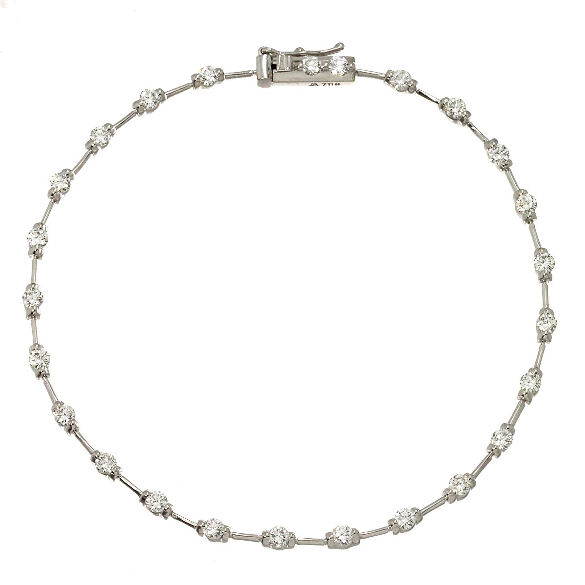 Diamond 1.25ct Bracelet 18K White Gold 750