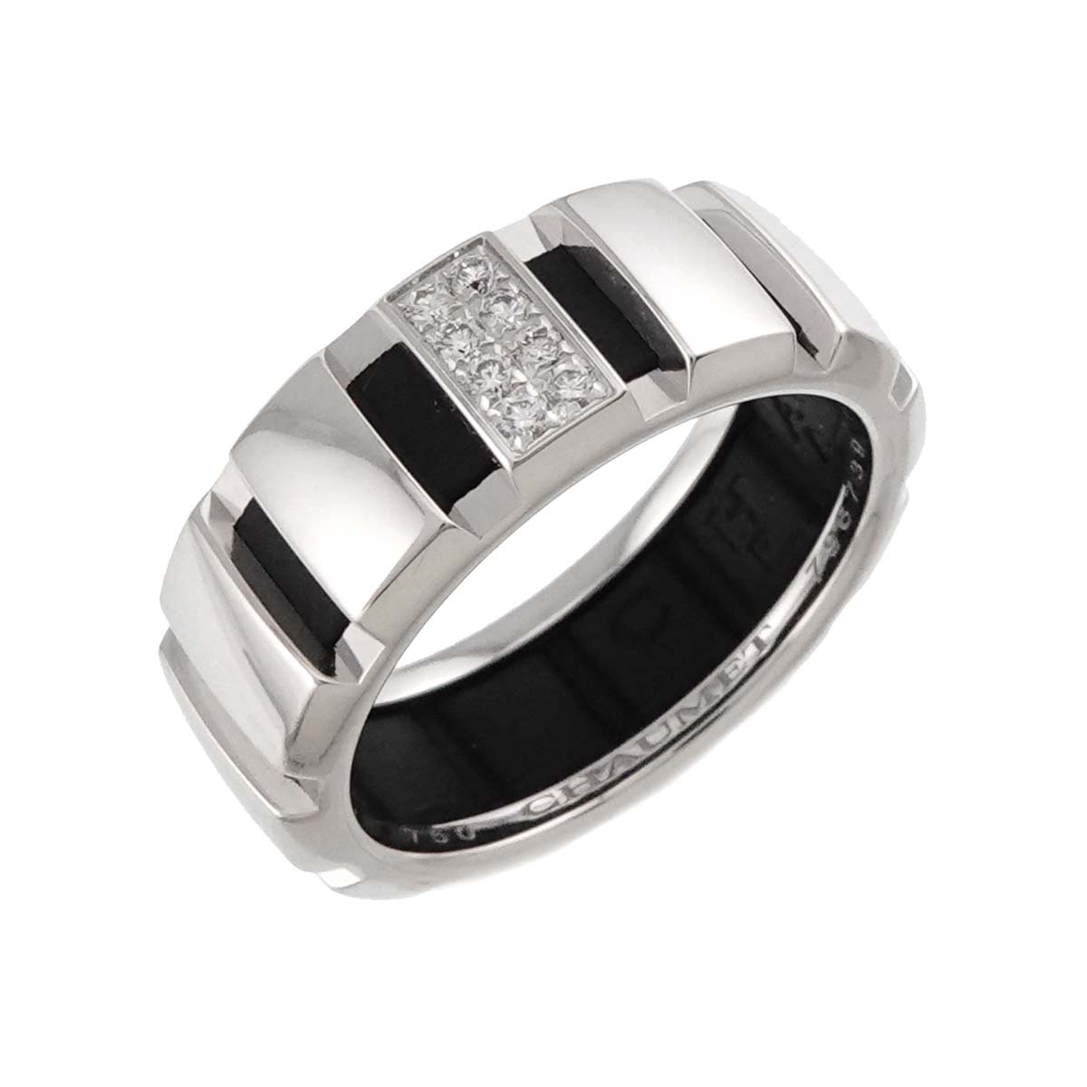 Classone Diamond Ring 18K K18 WG 750 Rubber Size52 5.5-5.75(US)