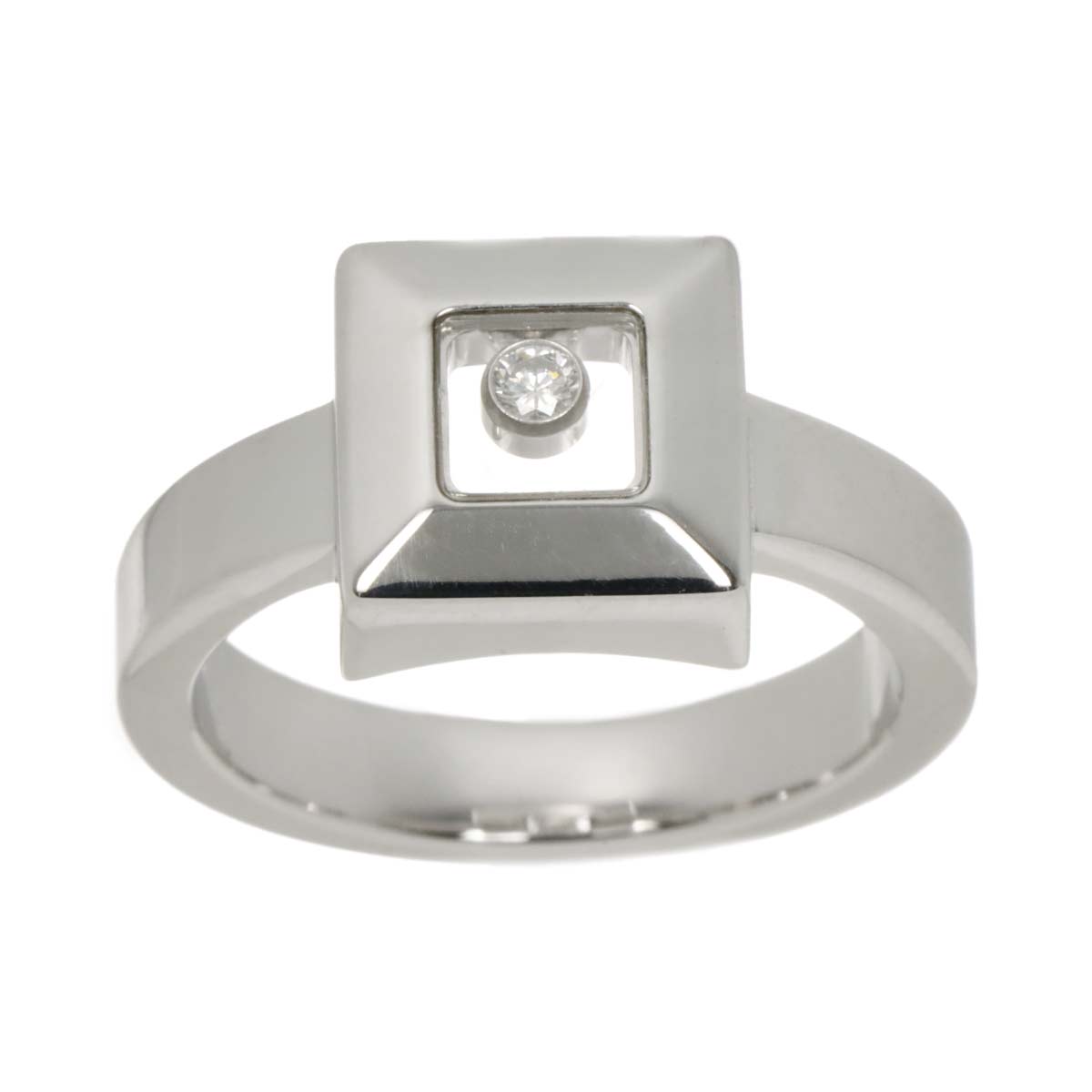 Happy Diamond Ring 18K WG 750 Size6(US)