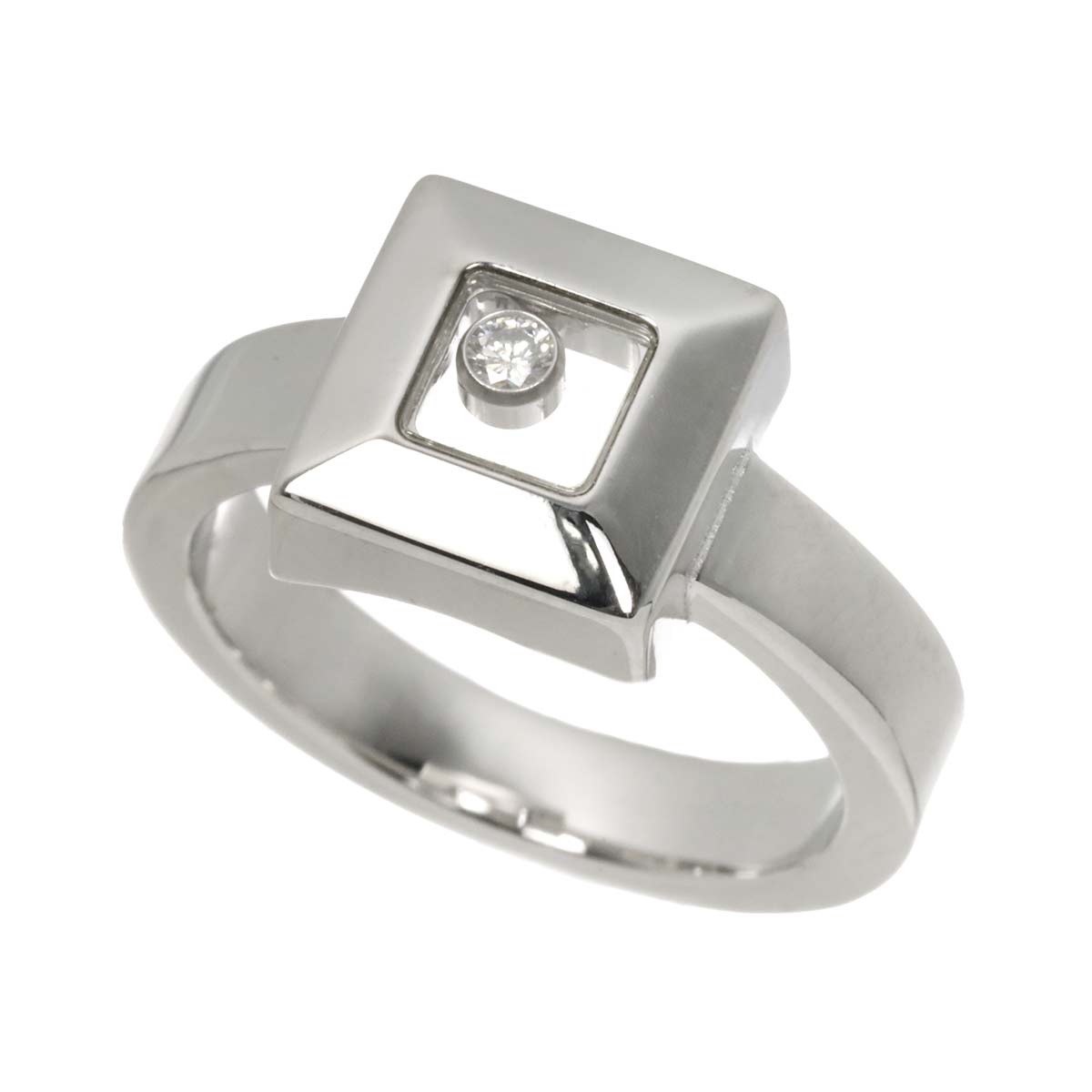 Happy Diamond Ring 18K WG 750 Size6(US)