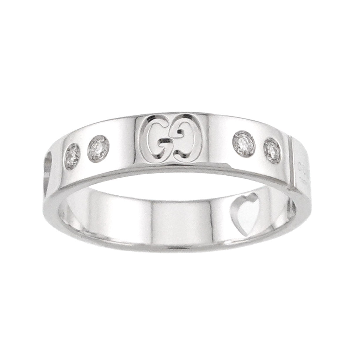ICON Ring Diamond 18K WG White Gold 750 size11 5.25-5.5(US)